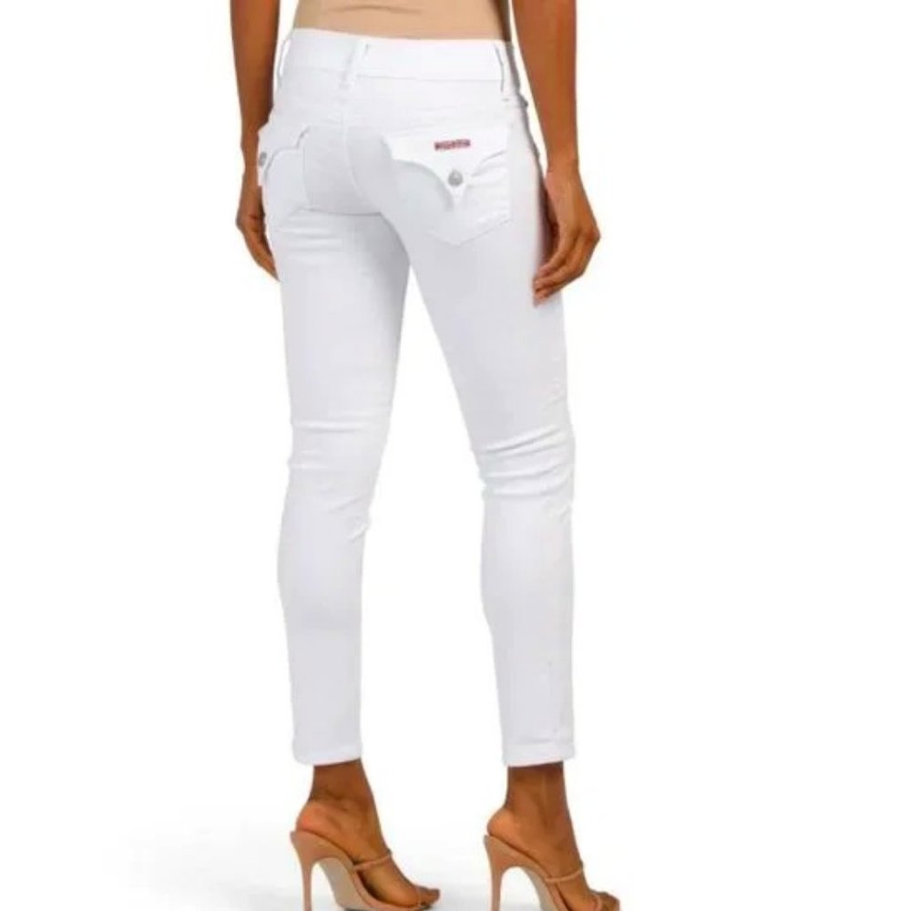 New HUDSON Jeans Collin Mid-Rise Skinny Ankle White 25 MSRP $195